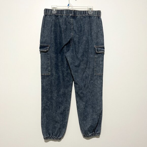 Womens Cargo Jogger Jeans L Streetwear Grunge Utility Normcore Hip Hop Urban - Picture 2 of 9